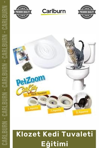 Petshop Pratik Hijyenik Kedi Tuvalet Aparatı Eğitim Seti Sistemi Kaliteli Klozet Kedi Tuvaleti Eğit