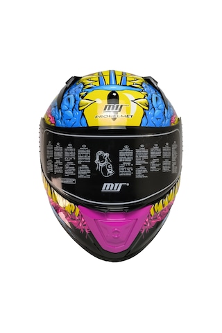 Mts M-201 Gongju Güneş Vizörlü Kask Pembe - Mavi