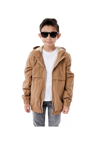 Benitto Kids Erkek Çocuk Kapüşonlu Yağmurluk 51362 Bej