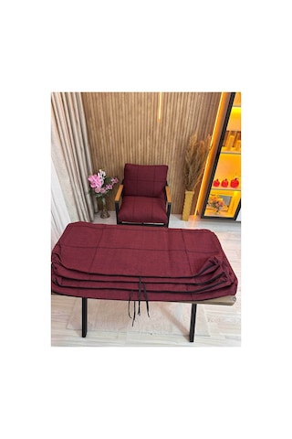 4 Adet Bahçe , Balkon Mobilyası ,minder Kılıfı , Koruyucu Kılıf , Minder Örtüsü , Bahçe Mobilyası Bordo
