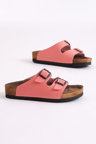 Tonny Black Rahat Kalıp Poli Taban Çift Tokalı Nubuk Çocuk Unisex Nar Çiçeği Sandalet Tber535 Nar Çiçeği