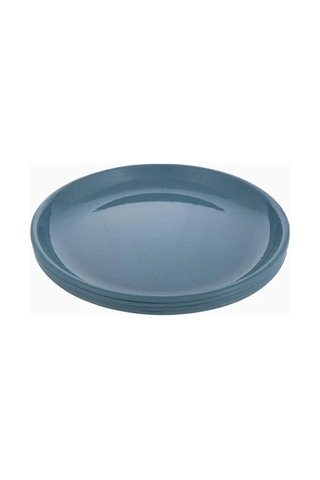 Barebones Rolled Enamelware Plate Kamp Mutfağı 4 Lü Emaye Tabak Mutfak Aksesuarları Mavi