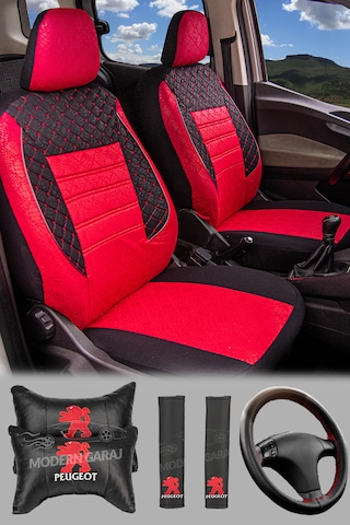Peugeot Bipper 106 107 206 207 208 306 307 Ön Arka Kılıf Kırmızı