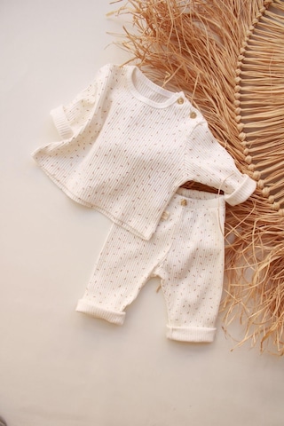 Colorful Bebek Alt Üst Takım Krem