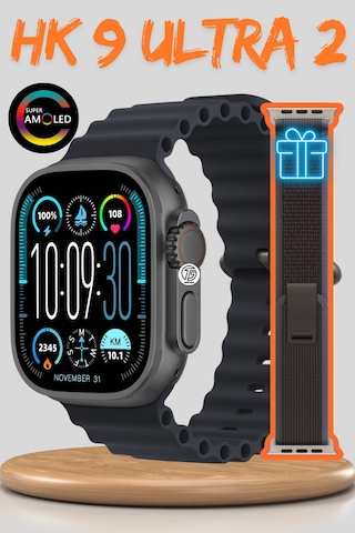 Hk 10 Ultra 49mm Akıllı Saat Watch 9 Ultra 2 Serisi, Amoled Ekran Poco X4 Pro Uyumlu