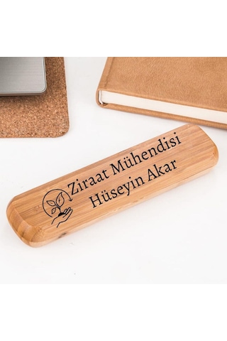 Ziraat Mühendislerine Özel Bambu Kutulu Kalem Seti