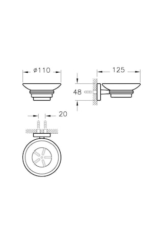 VitrA Q-Line Katı Sabunluk Krom  A44992