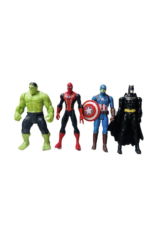 Avengers Işıklı Örümcek Adam Hulk Kaptan Amerika Batman İronman Venom 8'li Kahramanlar Oyun Seti