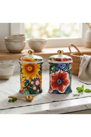 Lucky Art Vivelle Bone 2 Li Kavanoz Seti 800 Ml Lyba 126 Çok Renkli