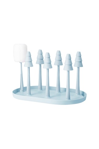 Kupa Kurutma Rafı Ve Fırça Şişe Kurutma Tutacağı Cam Tutucu Raf Kupa Tutucu Şişe Kurutma Tutacağı Kupa Depolama Rafı Mavi