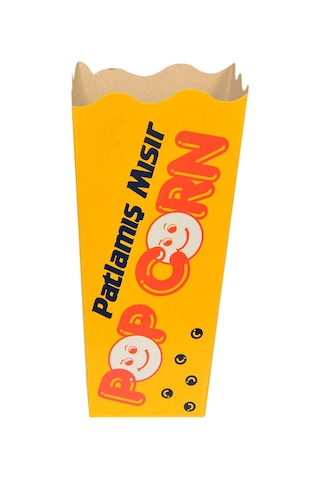 Patlamış Mısır Cips Popcorn Kutusu 1500'lü Paket 6 x 6 x 16 CM