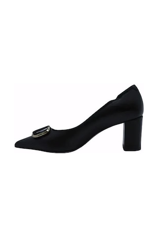Poletto Hakiki Deri Sıyah Ayakkabı Stiletto 9841 82-1313 Siyah