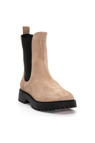 U.S. Polo Assn. Kadın Bej Süet Bot 50314451-VR011