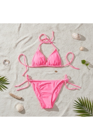 Bonbon Kadın Plaj Giyim Yavru Ağzı Bikini Takım Bb2598 Çok Renkli