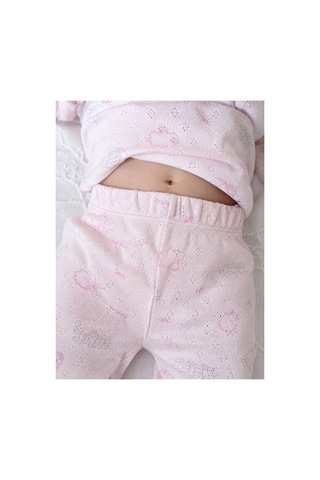 H&c Coolboy H&c %100 Pamuk Jakarlı Kuzu Desenli Bebek Tek Alt Pantolon 0-36 Ay Pembe