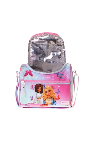 Wow Generation Kız Çocuk Butterfly Baskılı Isı Yalıtımlı Okul Beslenme Çantası Turkuaz - Pembe - W6076