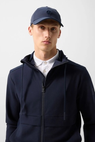 Bogner Ernesto Modern Athleisure Stil Hoodie Erkek Ceket Lacivert
