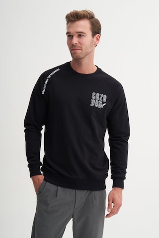 Cazador 53720 Erkek Kapşonlu Yaka Sweatshirt Siyah