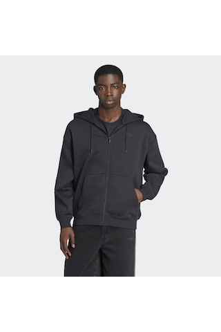 Adidas Jw8367 Baggy Fz Hoodıe Erkek Sweatshirt Siyah