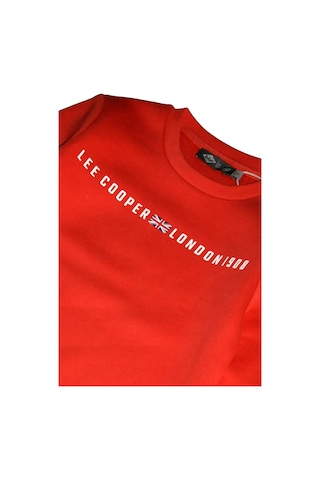 Lee Cooper Steward Erkek Çocuk Sweatshırt Kırmızı-16985 - Kırmızı