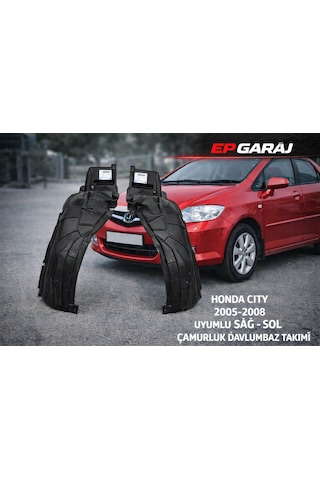 Honda Cıty 2005 2008 Uyumlu Sağ & Sol Çamurluk Davlumbaz Takımı