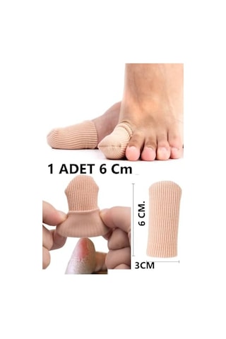 Tr Adet 6 Cm Ayak Başparmak Kemik Koruyucu Tırnak Batması Için Kumaş Kaplı Silikon Tüp Nasır Koruyucu Kumaş Kap