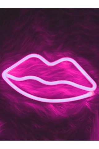 Riota Neon Lamba Los Duendes Pembe Işık 15x28 Cm 177380612 Pembe