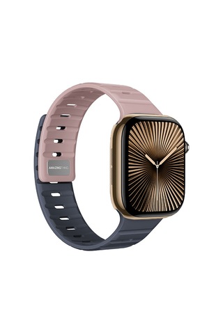 Watch 10 46mm Amazingthing Silqlock Silikon Kordon Strap Kayış Pembe