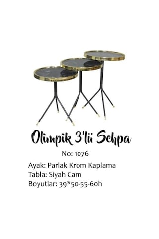 Brc Olimpik Zigon Siyah Mermer Desen Metal Transmisyon Çelik Gold