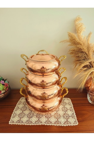 Modabakir Tencere Seti Bakır