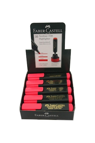 Faber-Castell Fosforlu Kalem Kırmızı 10 Lu 154821 Kırmızı