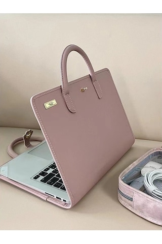 Dizüstü Bilgisayar İçin Koruyucu Kılıf Taşıma Çantası 15,6-16 Inc Uyumlu Pembe