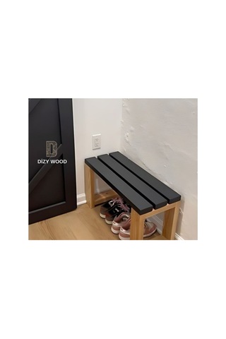 Ahşap Siyah Bench Bank