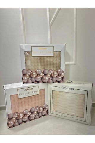 Nivemeshome Reflections Vizon 3 Parça Battaniye Seti Merinos Vizon