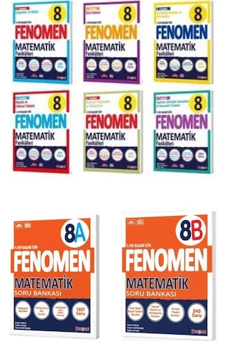 8.sınıf Fenomen Matematik Fasikülü + Fenomen A Matematik Soru Bankası + Matematik B Soru Bankası