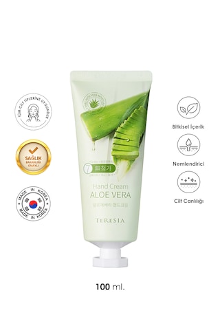 Aloe Vera Içeren Yatıştırıcı Nemlendirici El Kremi 100 Ml Aloe Vera