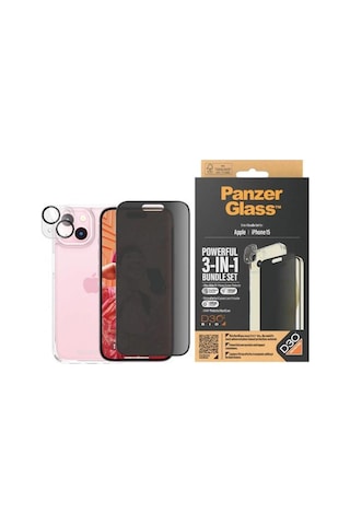 Apple Uyumlu iPhone 15 Uwf Privacy Bundle Ekran & Kamera Koruyucu Kapak