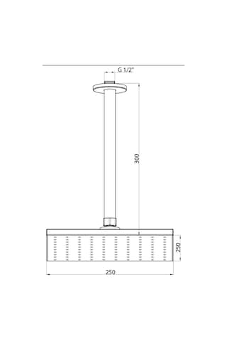 Gpd Ankastre Duş Başlığı Tavandan 250X250 Ads15 Diğer