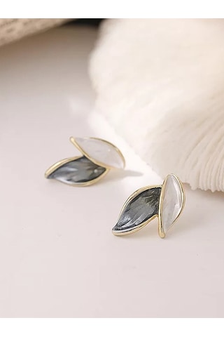 Kadın Küpe Mineli Küçük Yaprak Küpe 001