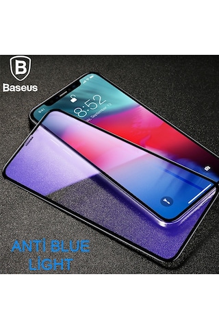 Baseus Apple Uyumlu iPhone 11 Pro 0.3mm Rigid Edge Anti Blue Light Kırılmaz