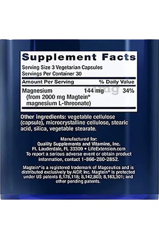 Life Extansion Neuro Mag 90 Kapsül Hafıza Desteği + Zihinsel