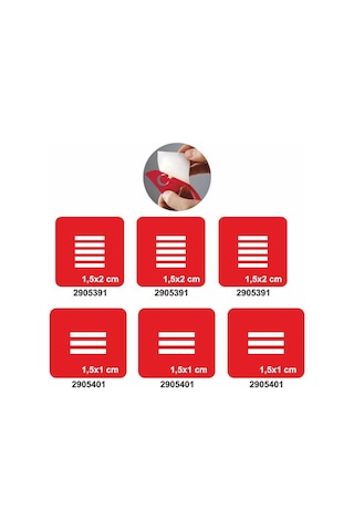 Parmak İçin Çizgi Deseni Set Geçici Dövme Kına Şablonu