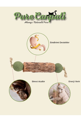 Purecanpati Catnipli Matatabi Stick Kedi Diş Kaşıyıcı Oyuncak