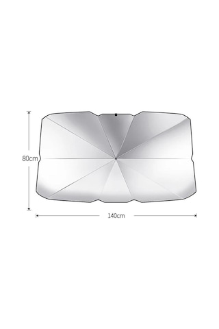 Autokit Oto Güneşlik Katlanabilir Şemsiye Tipi Ön Cam Güneşliği 140x80cm Fa1-639 1 Adet