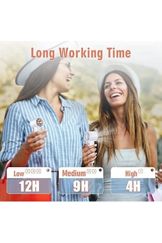 Ambition Pembe El Fan, 3 Hızlı Mini Taşınabilir Fan, Ultra