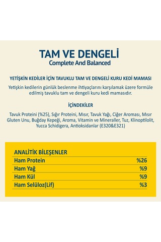 Petipure Tavuklu Kuru Yetişkin Kedi Maması 500 G