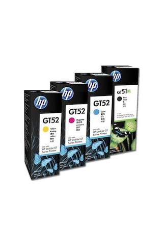 HP Gt51Xl-Gt52 Mürekkep Seti Cmyk- HP Gt-5811-Gt-5821