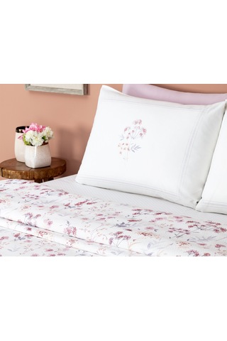 Madame Coco Fantina Tek Kişilik Baskılı Pike Takımı Pba-252tek Kişilik-mürdüm