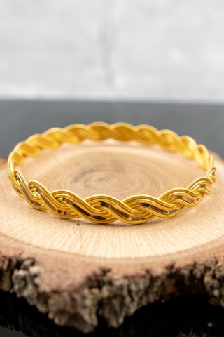 22 Ayar İşçiliksiz İnci Burma Bilezik 20 Gr