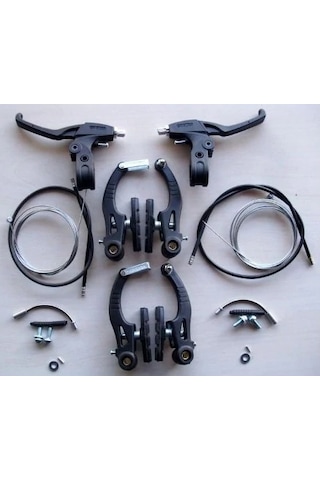 Bisiklet Fren Takımı V-brake Fren Kolları Dahil Komple Set